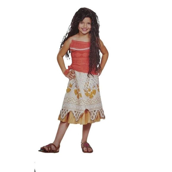 Disney Girls Moana M Costume Complete Deluxe Halloween Cosplay Medium NWT - Picture 1 of 7